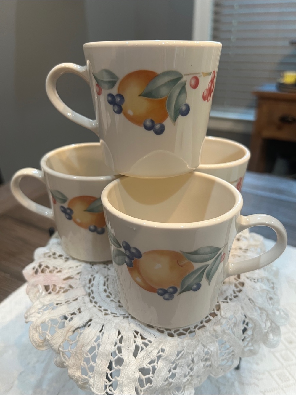 (4) Vintage Corning Abundance Mug Cup